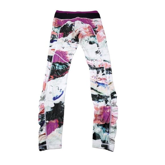 Lululemon Speed Tight III Full On Luxtreme Pigment Wave Multi Black Plum Size 4 - Picture 2 of 11